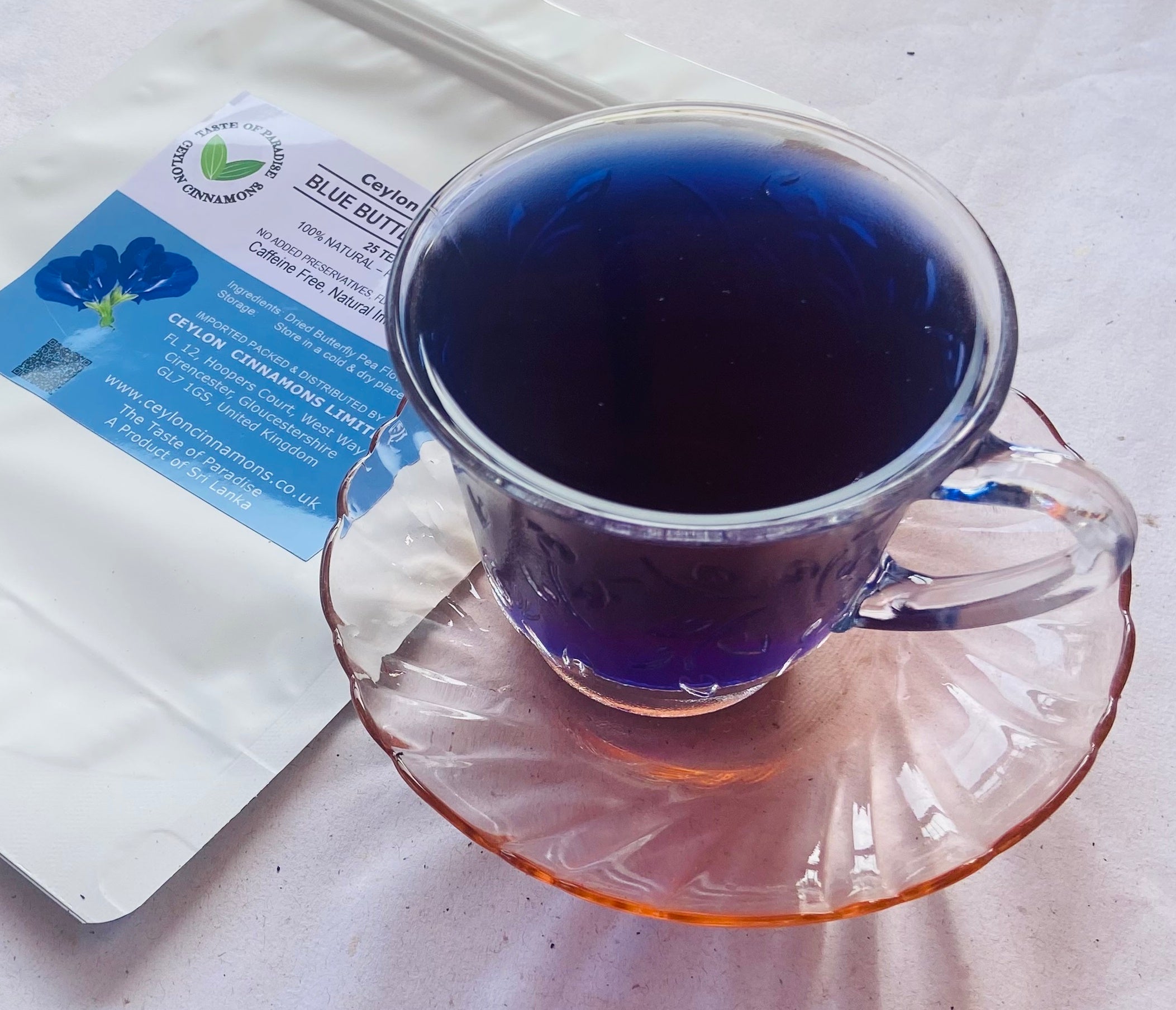 Blue Butterfly Pea Flower Tea, Herbal Tea, Pack of 25 Tea Bags, (70g) 100% Natural Primum Quality, UK Seller