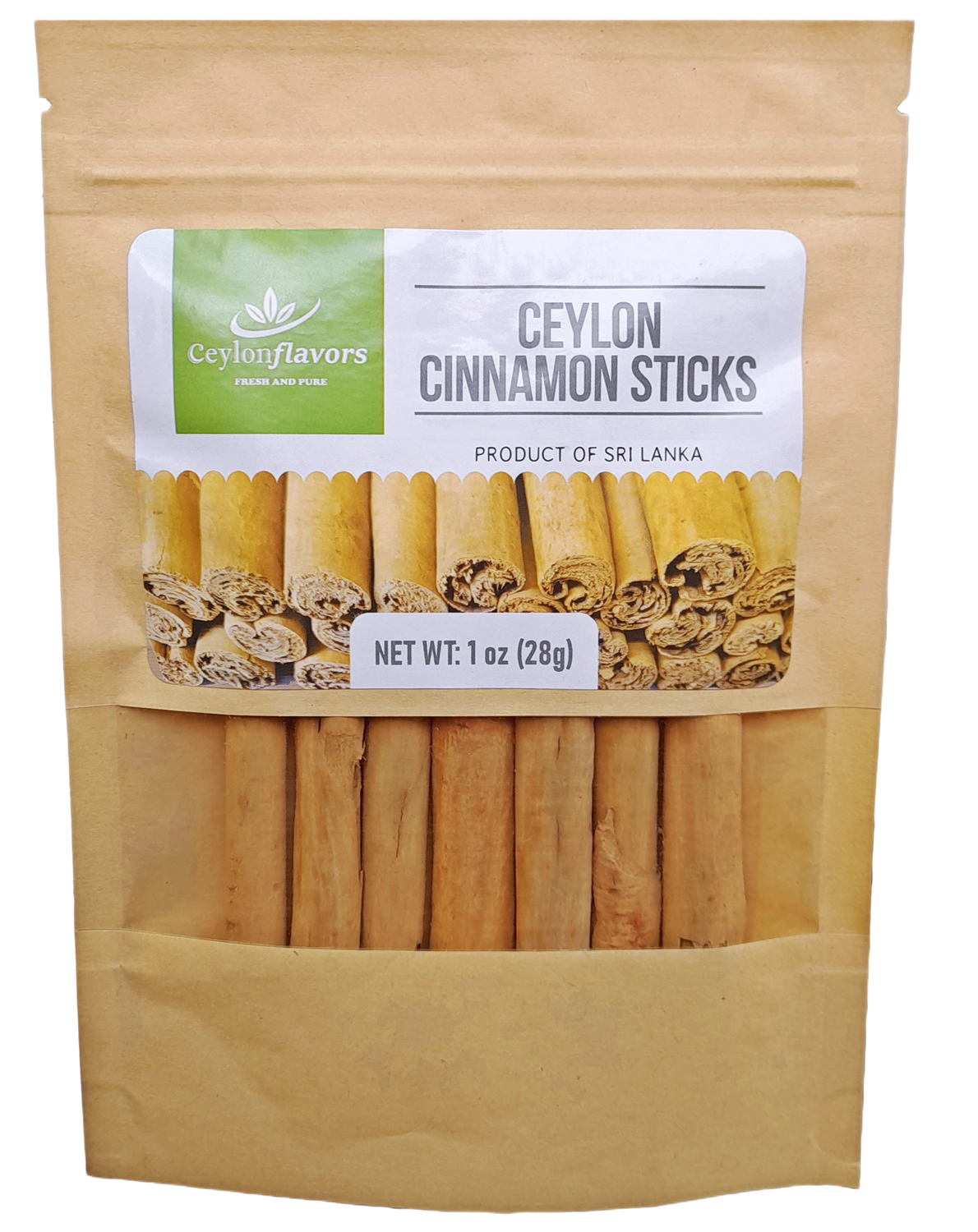 Ceylon Cinnamon Sticks - 3" fine cut, 28g (1oz) - C5 Premium Special Grade - Pure/True Cinnamon - USDA Certified 100% Organic