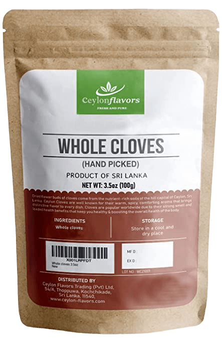 Organic Cloves Whole 100g (3.5oz) - Organic, Premium Grade, Hand picked Beverages & Tobacco > Food Items > Seasonings & Spices by Ceylon Cinnamons Available at www.ceylon cinnamons.co.uk