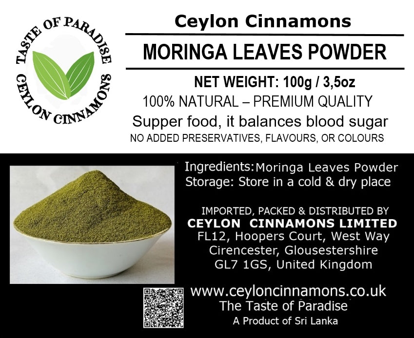 Dried Moringa Leaves Powder, 100g, Supper food, It balances blood sugar, Premium Grade