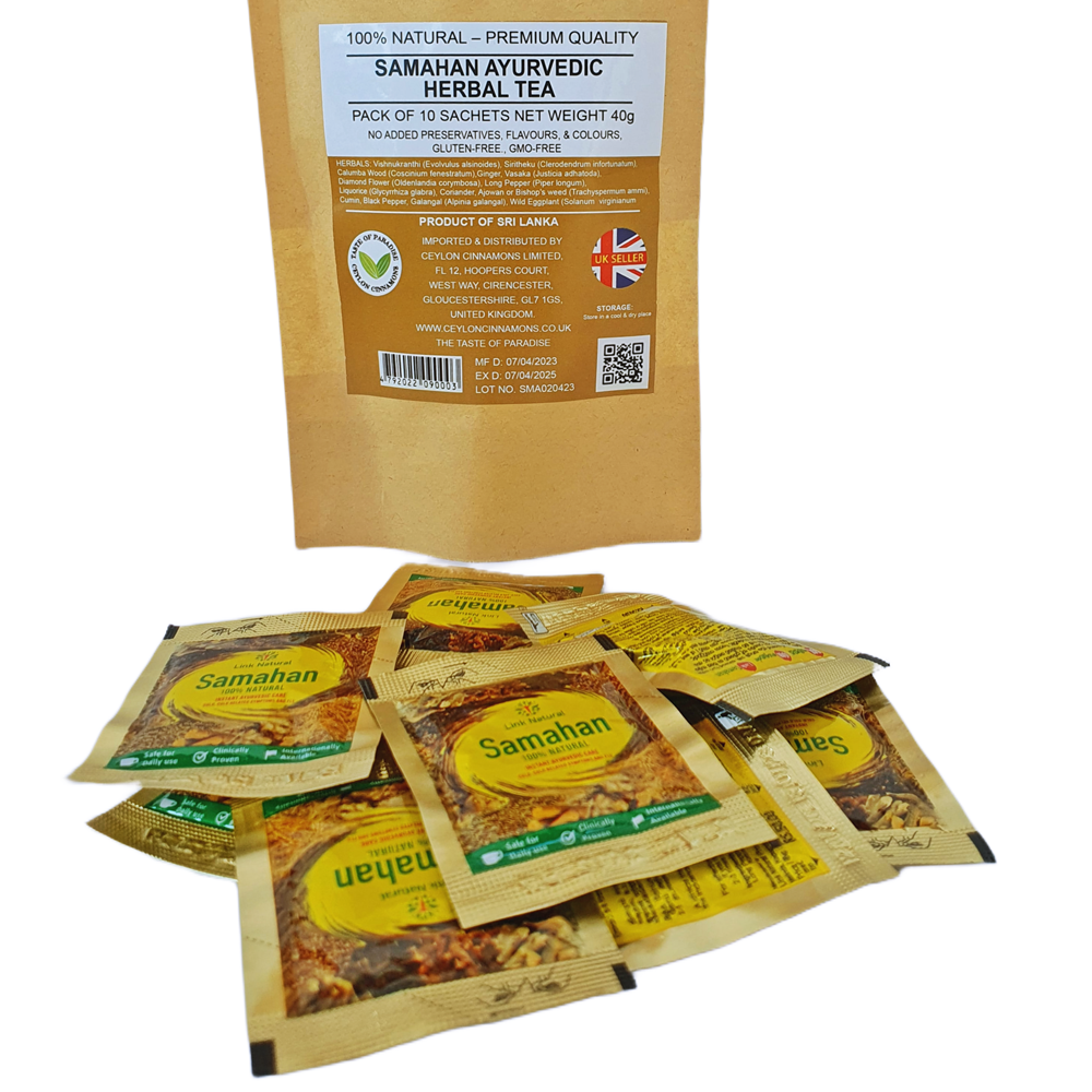 Link Samahan Herbal Tea Pack of 10 Tea Bags (10 Sachets) Ayurvedic Herbal drink, 100% Natural, Premium Quality