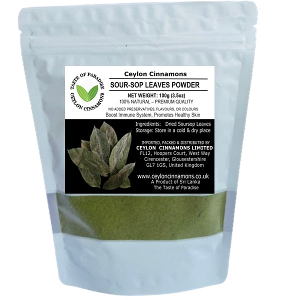 Soursop Leaves Powder, 250g / 8.8oz, Boost Immune System, Promotes Healthy Skin, Premium Grade, UK Seller