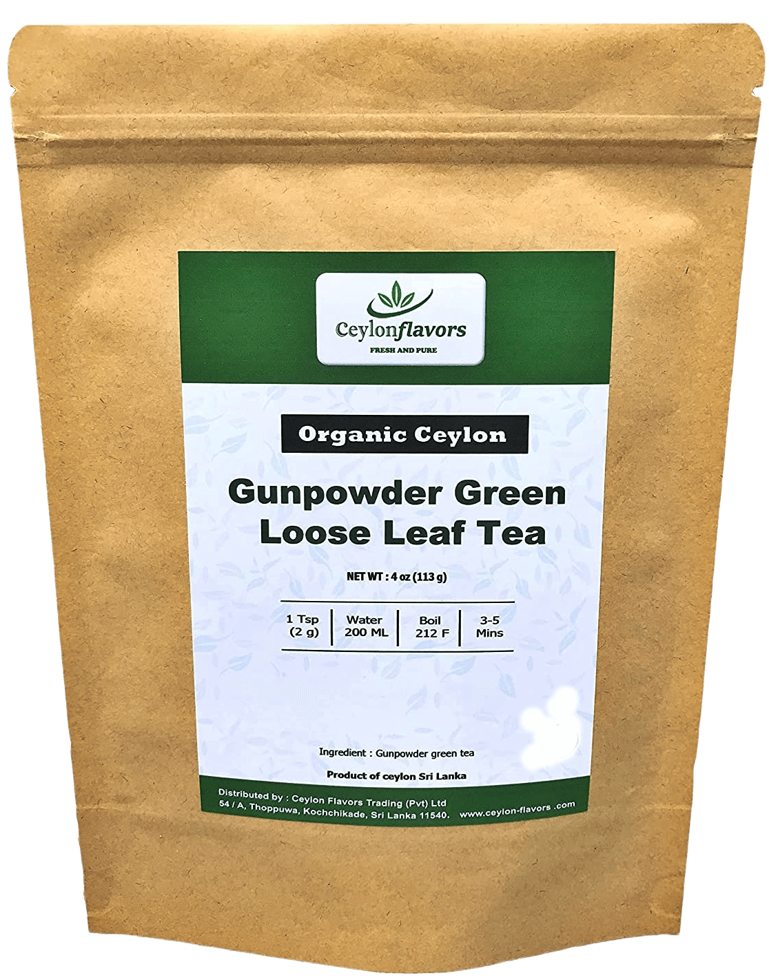 Organic Gunpowder Green Tea, Loose Leaf Tea 113g (4 oz) Premium quality, Pure Ceylon Beverages & Tobacco > Food Items > Seasonings & Spices by Ceylon Cinnamons Available at www.ceylon cinnamons.co.uk Tea