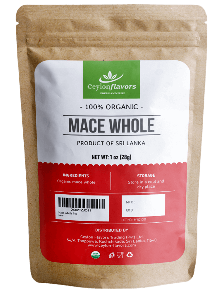 Organic Mace Whole 28g (1oz) - Organic - Premium Grade Beverages & Tobacco > Food Items > Seasonings & Spices by Ceylon Cinnamons Available at www.ceylon cinnamons.co.uk